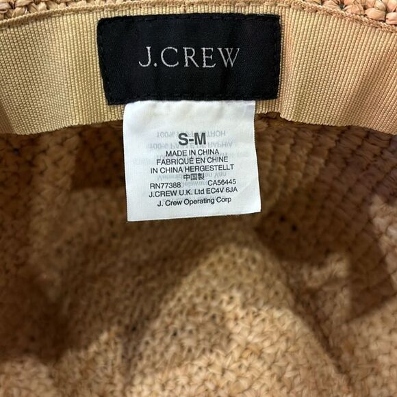 J. Crew Raffia Straw Beach Preppy Spring Summer Hat S/M​​​​​​​​​​ - Picture 5 of 9